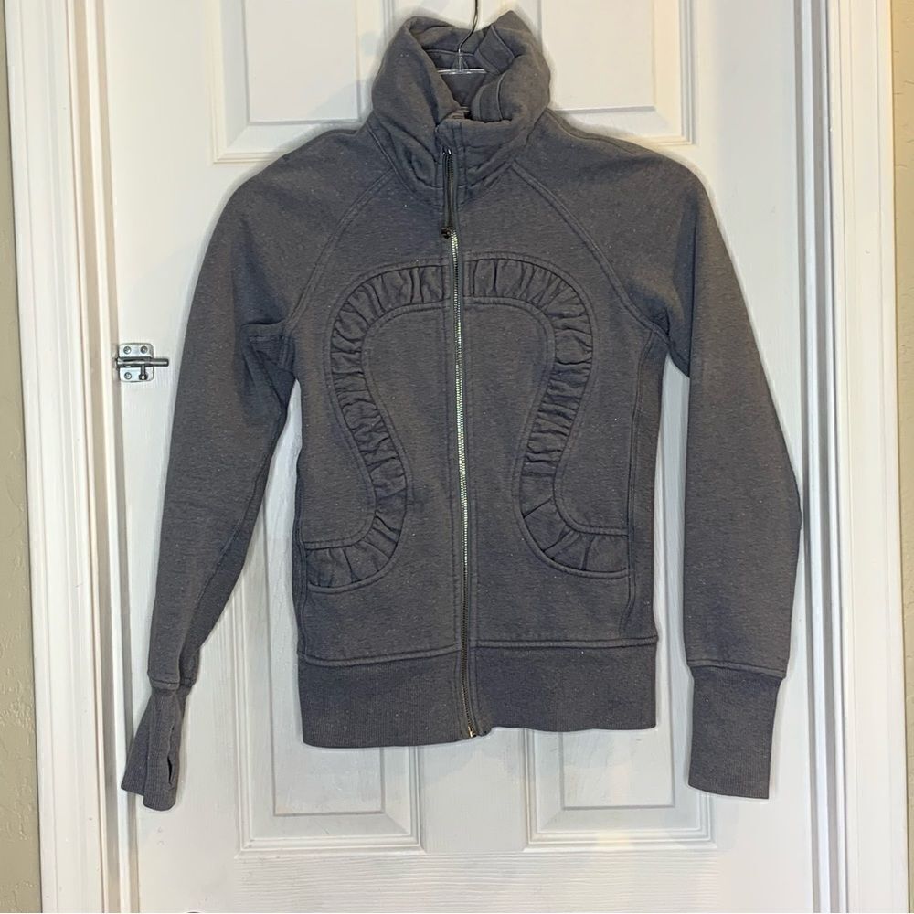 Lululemon Gray Glitter Cuddle Up Jacket Size 6